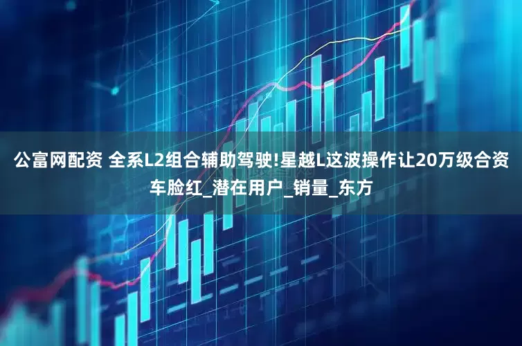 公富网配资 全系L2组合辅助驾驶!星越L这波操作让20万级合资车脸红_潜在用户_销量_东方